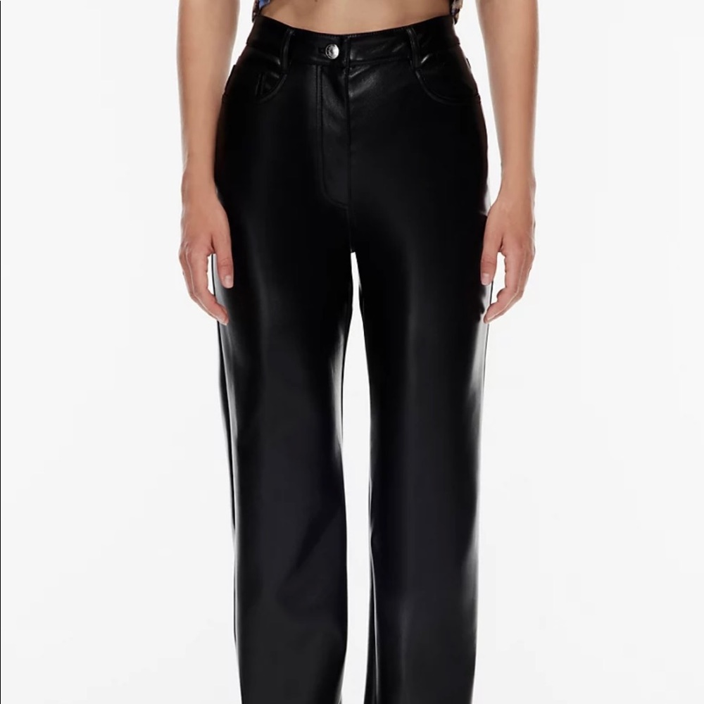 Aritzia Melina Cropped Leather Pants